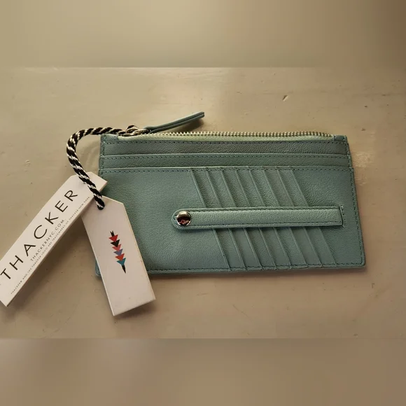 Thacker Blue Leather Wallet - Picture 2 of 6